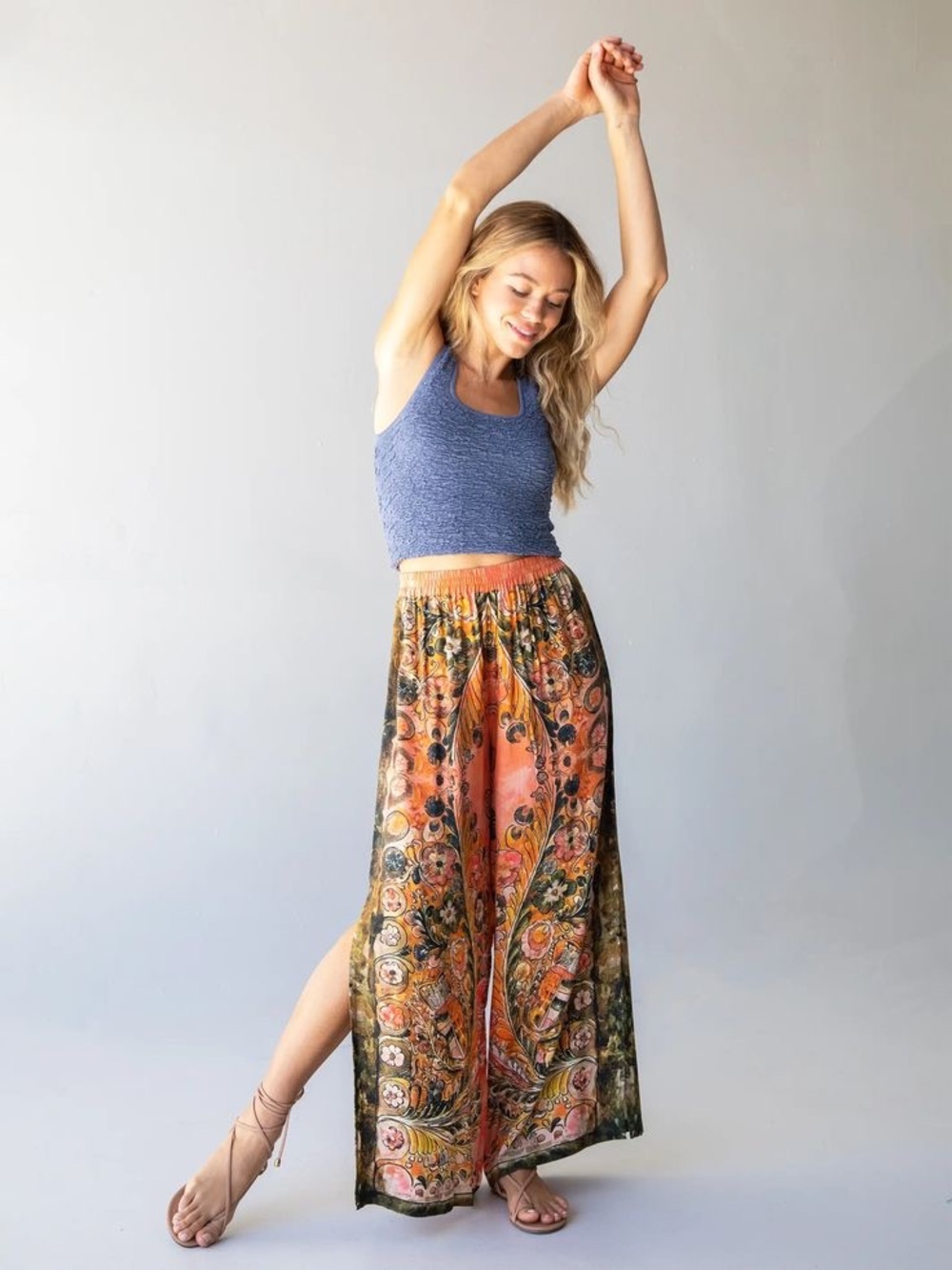 Natural Life Fiona Palazzo Pant - Coral Floral
XL